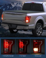 Nilight 2015 2016 2017 Ford F150 Tail light Assembly Rear Lamp Replacement OE Style Red Housing Driver Passenger Side, view 3