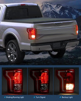 Nilight 2015 2016 2017 Ford F150 Tail light Assembly Rear Lamp Replacement OE Style Red Housing with Bulbs and Harness Driver Side, view 3