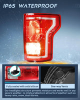 Nilight 2015 2016 2017 Ford F150 Tail light Assembly Rear Lamp Replacement OE Style Red Housing with Bulbs and Harness Passenger Side, view 4