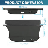 Nilight 2015 2016 2017 2018 2019 Subaru Outback Retractable Trunk Cargo Cover With Trunk Storage Net, view 5