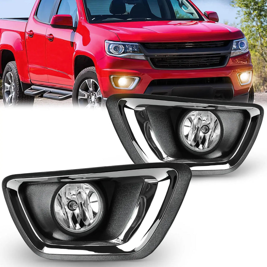 Nilight 2015 2016 2017 2018 2019 2020 Chevy Colorado Fog Light Assembly 5202 Bulbs Clear Lens