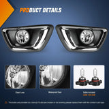 Nilight 2015 2016 2017 2018 2019 2020 Chevy Colorado Fog Light Assembly 5202 Bulbs Clear Lens, view 2