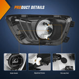 Nilight 2015 2016 2017 2018 2019 2020 Chevy Colorado Fog Light Assembly 5202 Bulbs Clear Lens, view 5