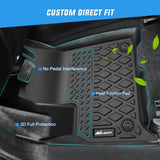 Nilight 2015 2016 2017 2018 2019 2020 2021 2022 Chevy Colorado Crew Cab/GMC Canyon Crew Cab TPE Floor Mats, view 2