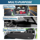 Nilight 2015 2016 2017 2018 2019 2020 2021 2022 2023 Ford Edge Retractable Trunk Cargo Cover With Trunk Storage Net, view 4