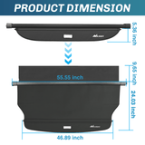 Nilight 2015 2016 2017 2018 2019 2020 2021 2022 2023 Ford Edge Retractable Trunk Cargo Cover With Trunk Storage Net, view 5