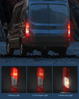 Nilight 2015 2016 2017 2018 2019 2020 2021 2022 2023 Ford Transit 150 250 350 350HD Tail light Assembly Rear Lamp Replacement OE Style Driver Side, view 3