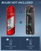 Nilight 2015 2016 2017 2018 2019 2020 2021 2022 2023 Ford Transit 150 250 350 350 Tail light Assembly Rear Lamp Replacement OE Style Passenger Side, view 2
