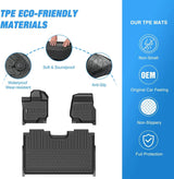 Nilight 2015 2014 2015 2016 2017 2018 2019 2020 2021 2022 2023 2024 2025 Ford F150 Lightning SuperCrew Cab (Bucket Seats) TPE Floor Mats, view 3