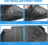 Nilight 2015 2014 2015 2016 2017 2018 2019 2020 2021 2022 2023 2024 2025 Ford F150 Lightning SuperCrew Cab (Bucket Seats) TPE Floor Mats, view 4