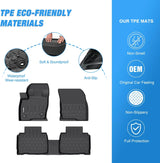 Nilight 2015 2016 2017 2018 2019 2020 2021 2022 2023 2024 2025 Ford Edge TPE Floor Mats, view 3