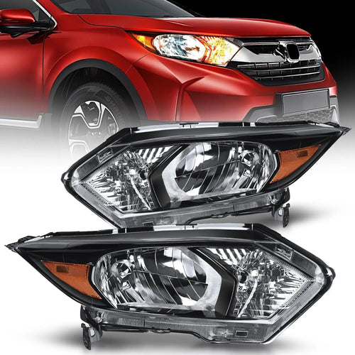 Nilight 2016 2017 2018 Honda HRV Headlight Assembly Black Housing Amber Reflector Clear Lens