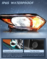 Nilight 2016 2017 2018 Honda HRV Headlight Assembly Black Housing Amber Reflector Clear Lens, view 4