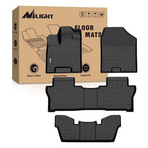 Nilight 2016 2017 2018 2019 2020 2021 2022 Honda Pilot 7 Passenger TPE Floor Mats