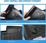 Nilight 2016 2017 2018 2019 2020 2021 2022 2023 Dodge Durango / Jeep Grand Cherokee TPE Floor Mats, view 4
