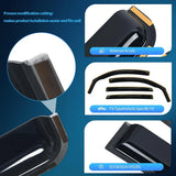 Nilight 2016 2017 2018 2019 2020 2021 2022 2023 Toyota Tacoma Double Cab Rain Guards Acrylic 4Pcs, view 3