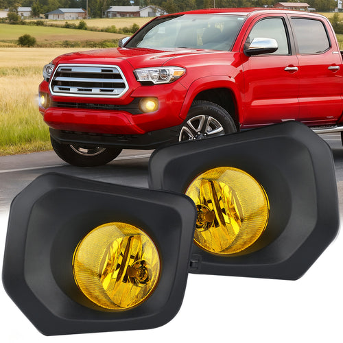 Nilight 2016 2017 2018 2019 2020 2021 2022 2023 Toyota Tacoma SR SR5 Fog Light Assembly Yellow Lens