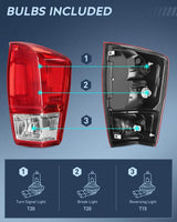 Nilight 2016 2017 2018 2019 2020 2021 2022 2023 Toyota Tacoma Taillight Assembly Rear Lamp Replacement OE Style Passenger Side, view 2