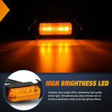 Nilight 2016-2023 Toyota Tacoma TRD PRO 4LED Amber Front Grille Marker Lights, view 3