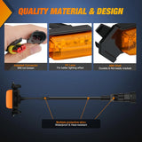 Nilight 2016-2023 Toyota Tacoma TRD PRO 4LED Amber Front Grille Marker Lights, view 5