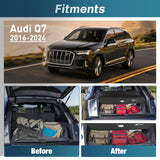 Nilight 2016 2017 2018 2019 2020 2021 2022 2023 2024 2025 Audi Q7 Retractable Trunk Cargo Cover With Trunk Storage Net, view 2