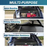 Nilight 2016 2017 2018 2019 2020 2021 2022 2023 2024 2025 Audi Q7 Retractable Trunk Cargo Cover With Trunk Storage Net, view 4