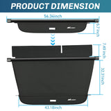 Nilight 2016 2017 2018 2019 2020 2021 2022 2023 2024 2025 Audi Q7 Retractable Trunk Cargo Cover With Trunk Storage Net, view 5