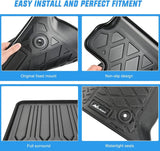 Nilight 2018 2019 2020 2021 2022 2023 2024 2025 Chevy Traverse Bucket Seats TPE Floor Mats (25% OFF Final Checkout), view 6