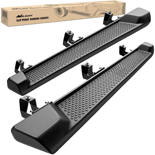 Nilight 2018 2019 2020 2021 2022 2023 2024 Jeep Wrangler JL 4 Door Side Step Nerf Bars 6 Inch ABS Plastic Matte Black Running Boards (25% OFF Final Checkout)