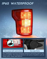 Nilight 2018 2019 2020 Ford F150 Tail light Assembly Rear Lamp Replacement OE Style Red Housing with Bulbs and Harness Driver Side, view 4