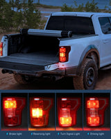 Nilight 2018 2019 2020 Ford F150 Tail light Assembly Rear Lamp Replacement OE Style Red Housing with Bulbs and Harness Passenger Side, view 3