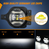Nilight 2018 2019 2020 2021 Jeep Wrangler JL JT JLU Gladiator Fog Light Assembly DRL Clear Lens, view 2