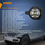 Nilight 2018 2019 2020 2021 Jeep Wrangler JL JT JLU Gladiator Fog Light Assembly DRL Clear Lens, view 5
