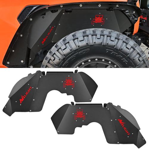 Nilight Front Inner Fender Liners for 2018+Wrangler JL JLU Gladiator JT 2/4 Dr Unlimited 2018 2019 2020 2021 2022 2023 2024 2025