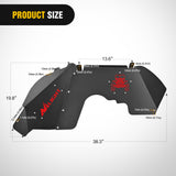 Nilight Front Inner Fender Liners for 2018+Wrangler JL JLU Gladiator JT 2/4 Dr Unlimited 2018 2019 2020 2021 2022 2023 2024 2025, view 2