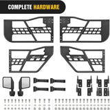 Nilight Off Road Front Rear Tubular Doors with Side View Mirrors Compatible with 2018 2019 2020 2021 2022 2023 2024 2025 2026 Wrangler JL 2020-2026 Gladiator JT 4 Door Only, view 2