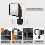 Nilight Off Road Front Rear Tubular Doors with Side View Mirrors Compatible with 2018 2019 2020 2021 2022 2023 2024 2025 2026 Wrangler JL 2020-2026 Gladiator JT 4 Door Only, view 5
