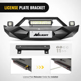 Nilight 2018 2019 2020 2021 2022 2023 Jeep Wrangler JL Front Bumper Winch Plate with 72W LED Light Bar 2Pcs 18W LED Work Light Pod License Plate Bracket, view 4