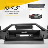 Nilight 2018 2019 2020 2021 2022 2023 Jeep Wrangler JL Front Bumper Winch Plate with 72W LED Light Bar 2Pcs 18W LED Work Light Pod License Plate Bracket, view 5