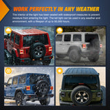 Nilight 2018-2023 Jeep Wrangler JL Red White Tail Lights, view 6