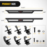 Nilight 2018 2019 2020 2021 2022 2023 2024 Jeep Wrangler JL Unlimited 4 Door Running Boards Dual-Stage Textured Black Powder Coated Slip-Proof Side Step Nerf Bars, view 2