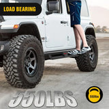 Nilight 2018 2019 2020 2021 2022 2023 2024 Jeep Wrangler JL Unlimited 4 Door Running Boards Dual-Stage Textured Black Powder Coated Slip-Proof Side Step Nerf Bars, view 6