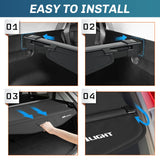Nilight 2018 2019 2020 2021 2022 2023 2024 Chevy Equinox GMC Terrain Retractable Trunk Cargo Cover With Trunk Storage Net, view 6