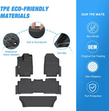 Nilight 2018 2019 2020 2021 2022 2023 2024 2025 Honda Odyssey TPE Floor Mats, view 3
