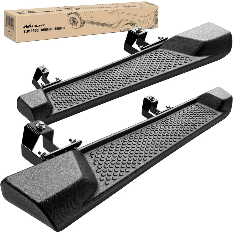 Nilight 2018 2019 2020 2021 2022 2023 2024 Jeep Wrangler JL 2 Door Side Step Nerf Bars 6 Inch ABS Plastic Matte Black Running Boards