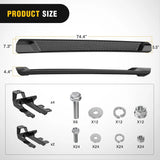 Nilight 2018 2019 2020 2021 2022 2023 2024 Jeep Wrangler JL 4 Door Side Step Nerf Bars 6 Inch ABS Plastic Matte Black Running Boards, view 2