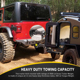 Nilight 2018 2019 2020 2021 2022 2023 2024 Jeep Wrangler JL JLU 4Door 2Door Unlimited 2 Inch Rear Bumper Tow Trailer Hitch, view 2