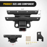 Nilight 2018 2019 2020 2021 2022 2023 2024 Jeep Wrangler JL JLU 4Door 2Door Unlimited 2 Inch Rear Bumper Tow Trailer Hitch, view 3
