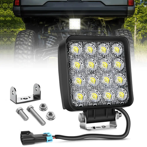 Nilight 2018-2024 Polaris Ranger 1000 XP/Ranger 1000 XP Crew 4 Inch 48W Flood Square Led Work Lights