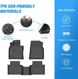Nilight 2018 2019 2020 2021 2022 2023 2024 Toyota Camry Standard Models FWD TPE Floor Mats, view 3